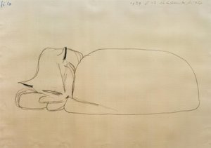 眠っている猫 作： Paul Klee